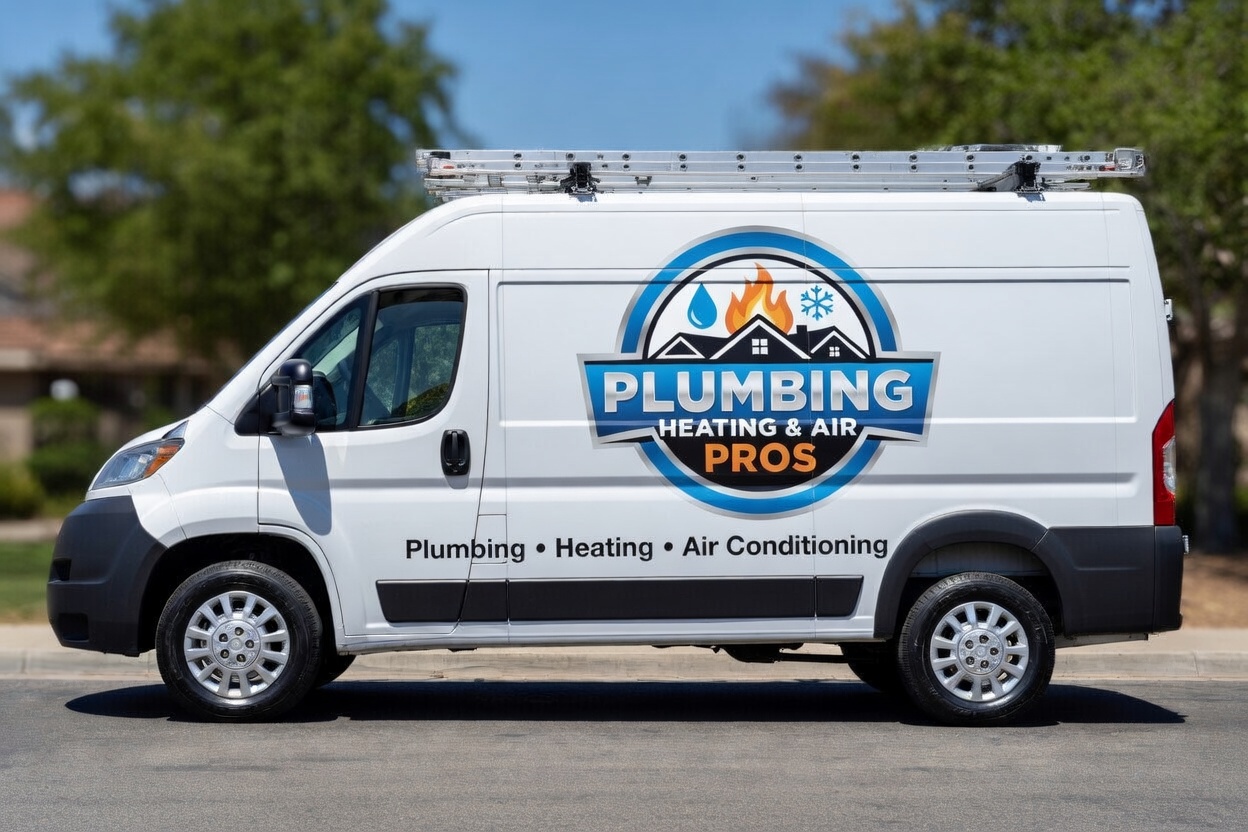 Local plumbing heating and air service van serving Millbrae
