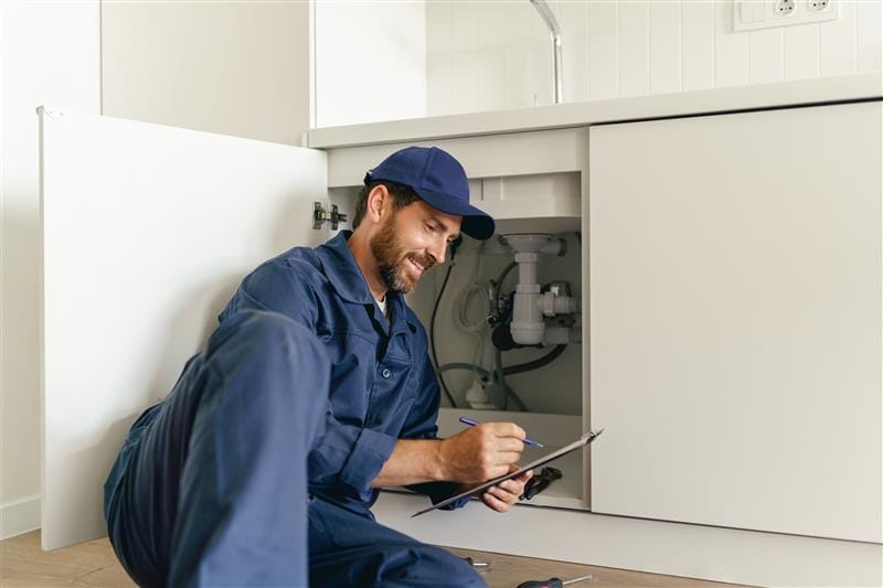 Residential plumber providing service in a Millbrae home